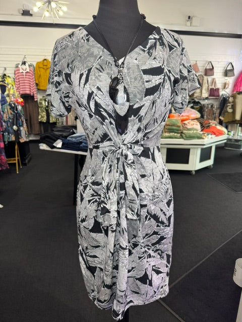 B&W Wrap Dress