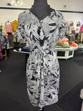 B&W Wrap Dress