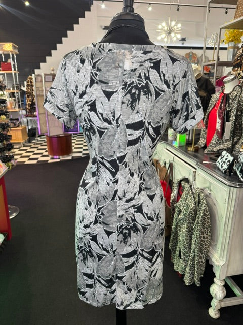 B&W Wrap Dress