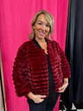 Red Plush Bolero Jacket