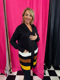 Long Stripped Cardigan