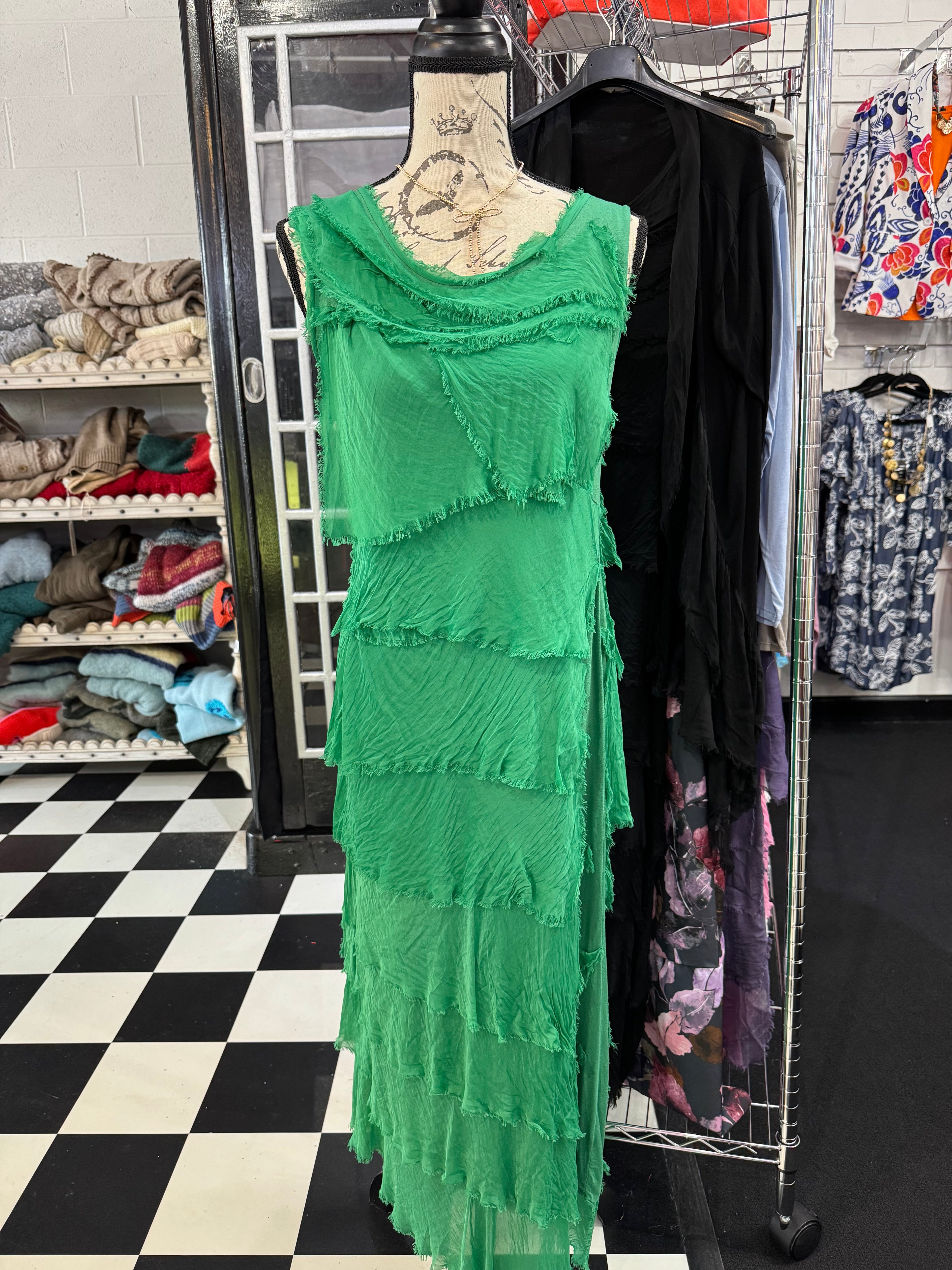 Long Ruffle Dress