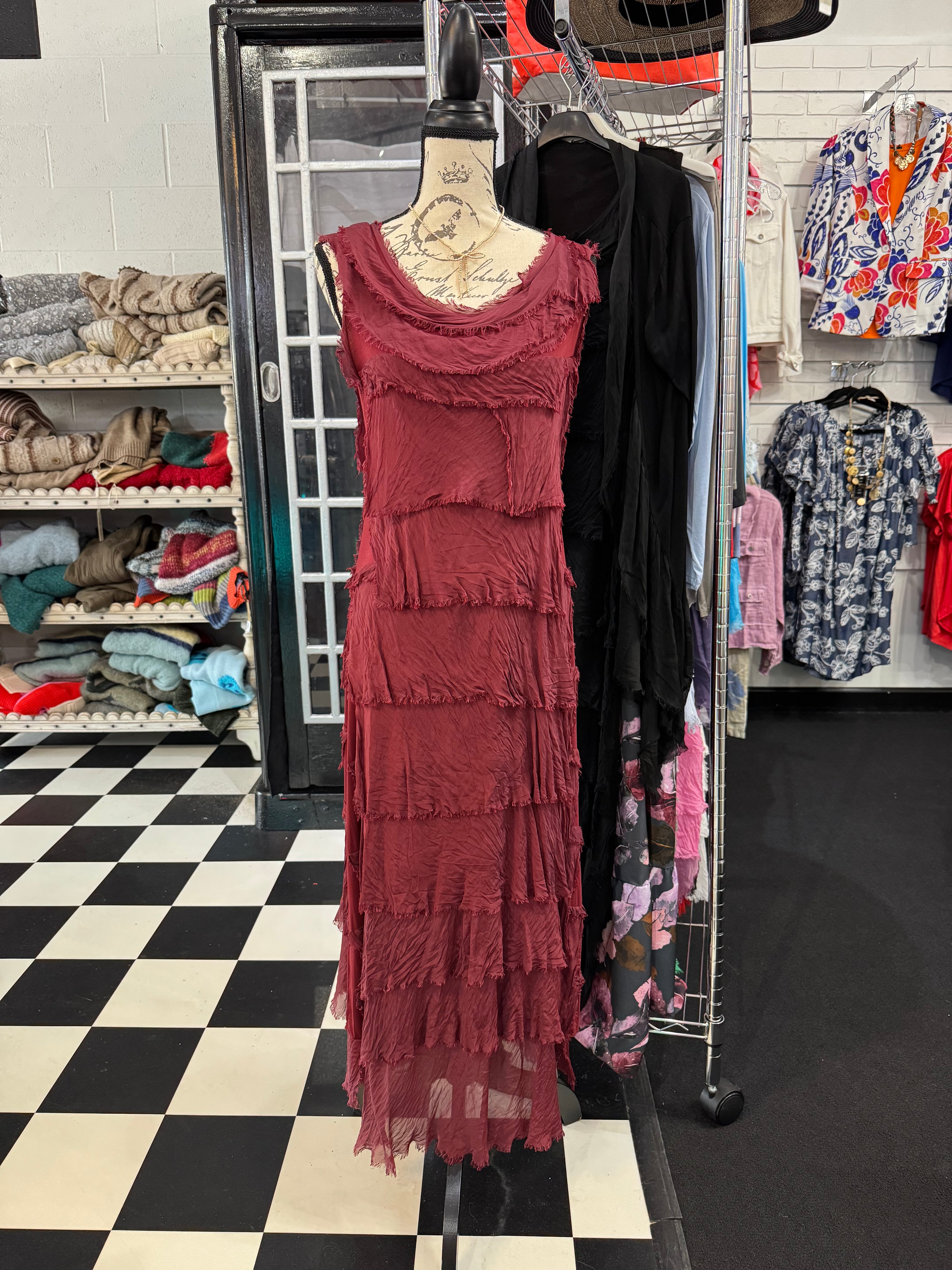 Long Ruffle Dress