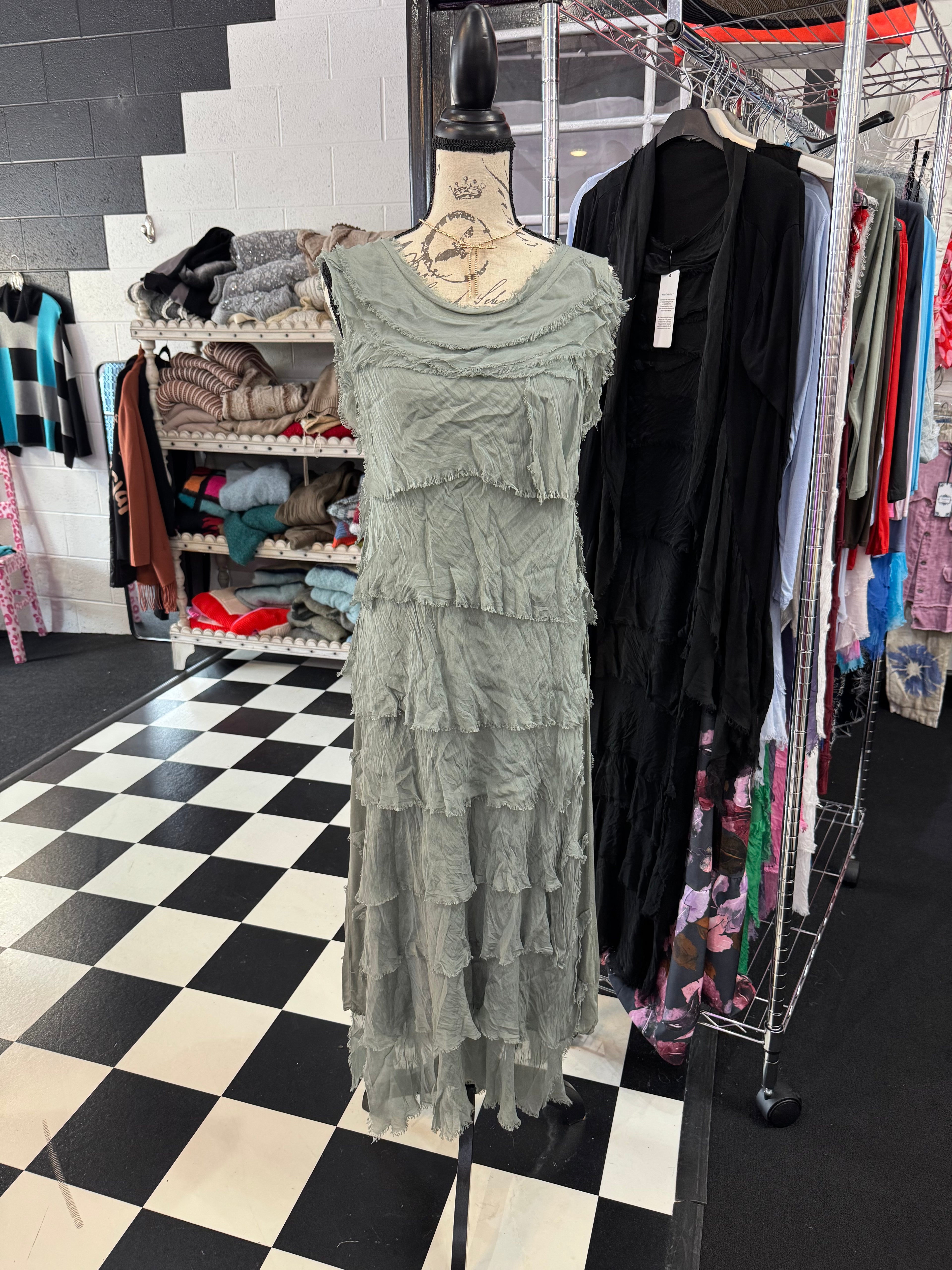 Long Ruffle Dress