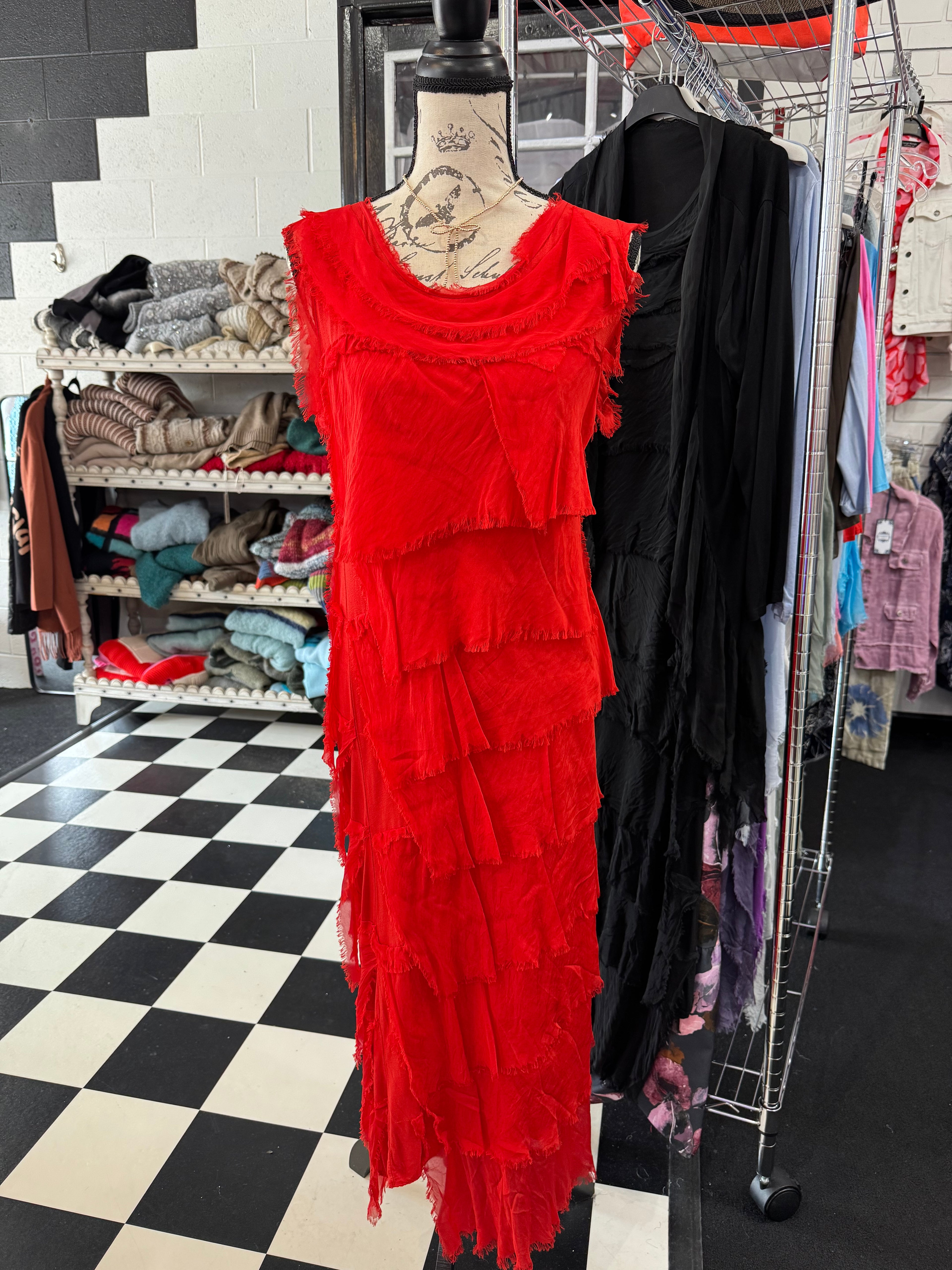 Long Ruffle Dress