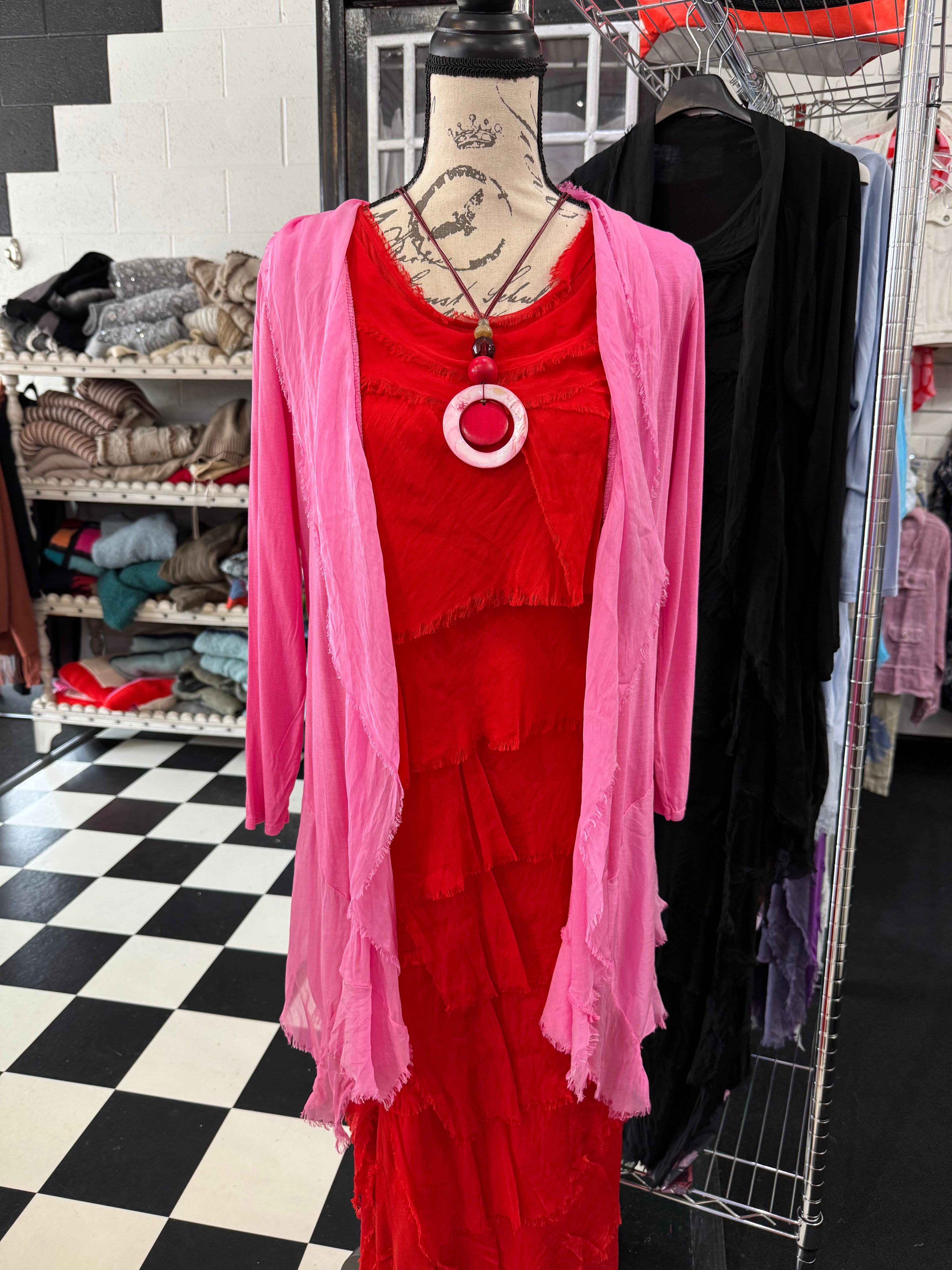 Long Ruffle Dress