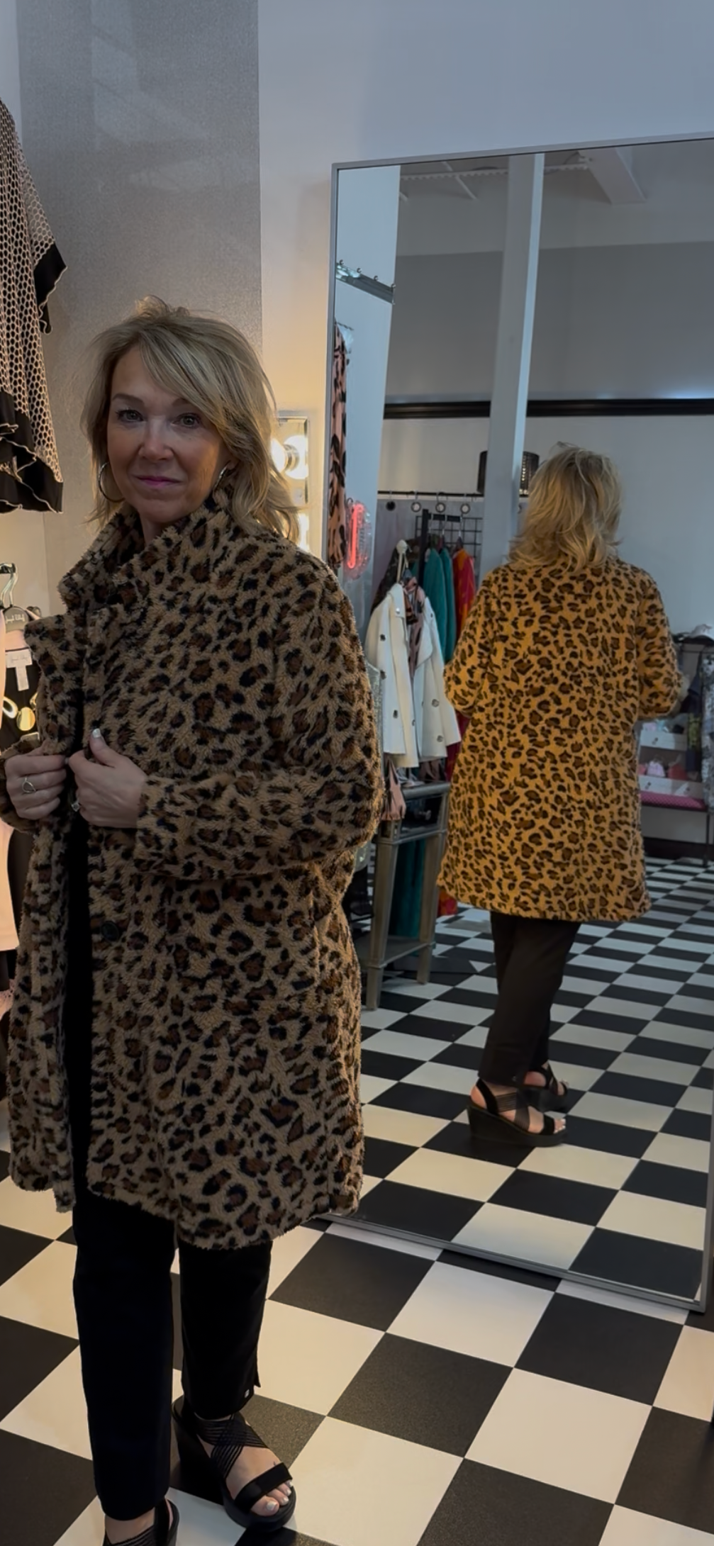 Cheetah Print Button Down Jacket