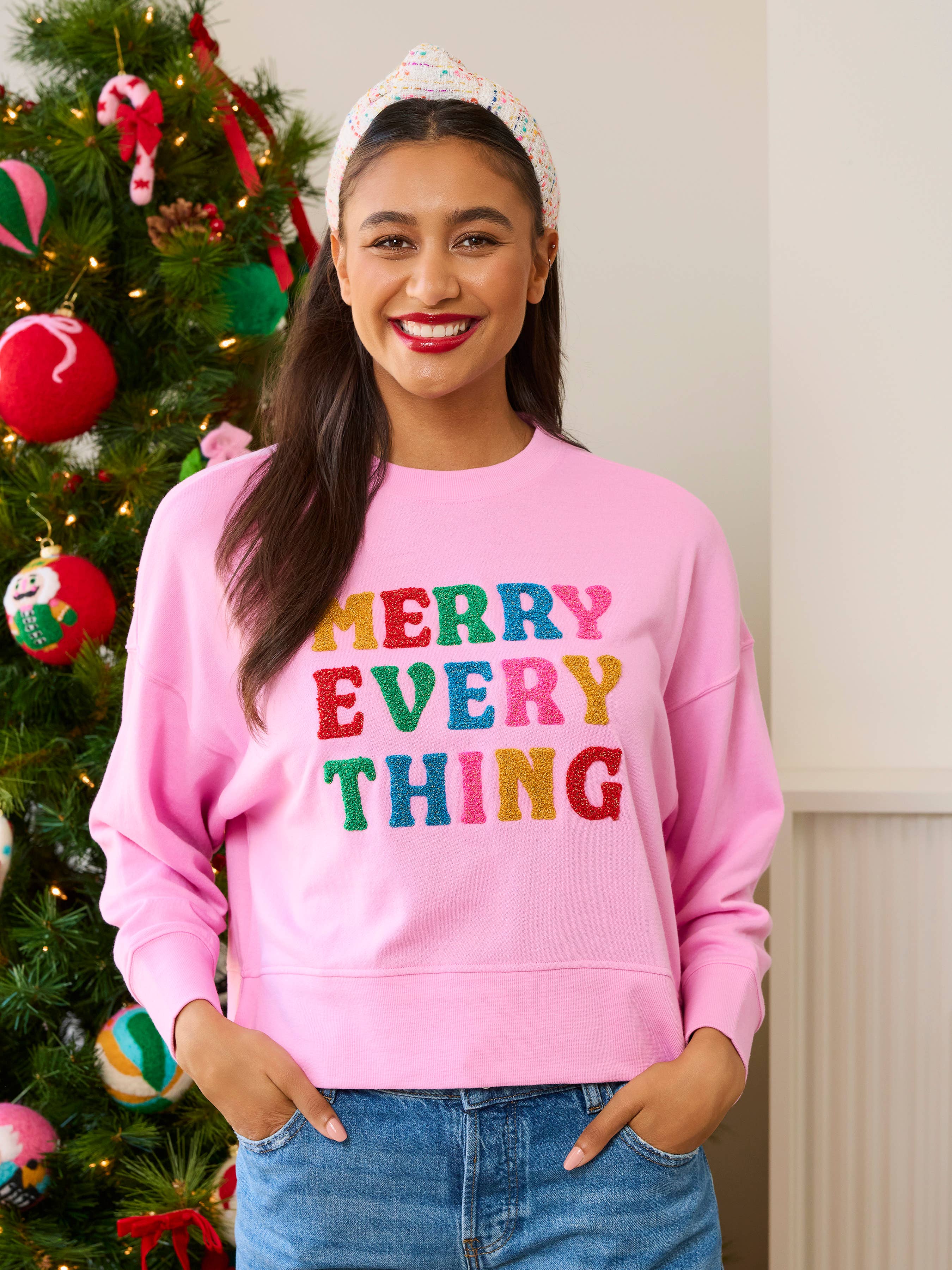 Pink Merry Everything Sweater