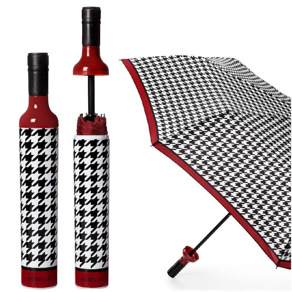 Houndstooth Wine Bottle Umbrella