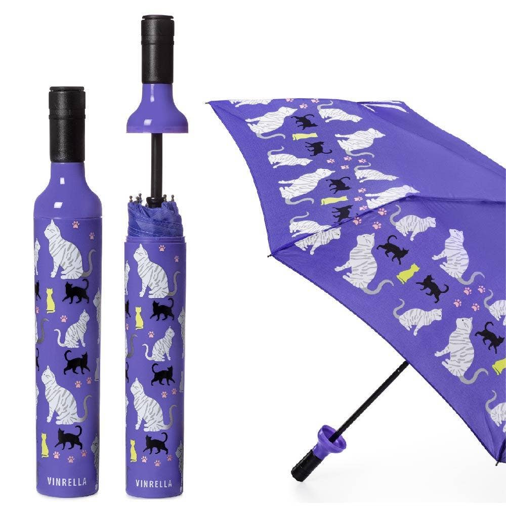 Purrfection Cat Wine Bottle Umbrella
