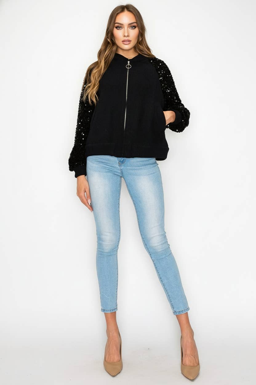 Jeanette Knitted Jacket with Sequin