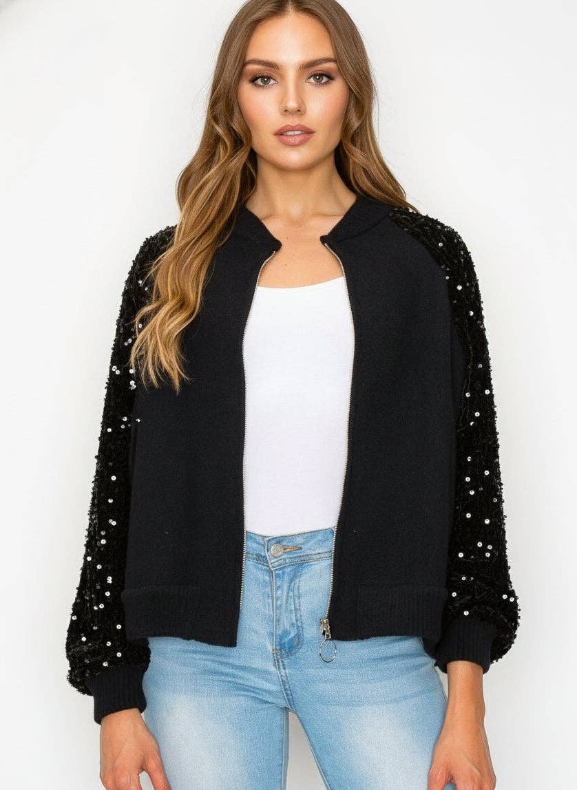 Jeanette Knitted Jacket with Sequin