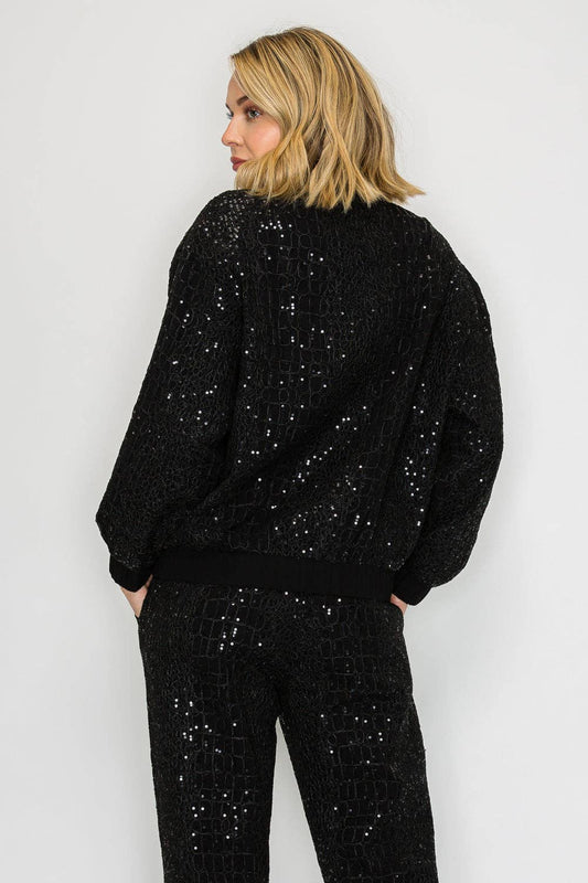 Janna Embroidered Sequin Jacket
