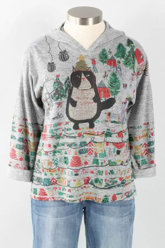 Jolly Cat Hoodie Top