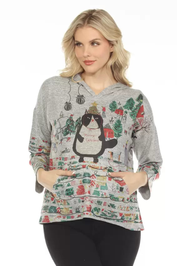 Jolly Cat Hoodie Top