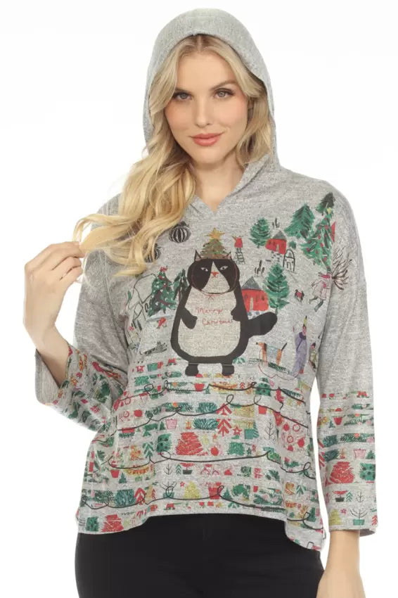 Jolly Cat Hoodie Top