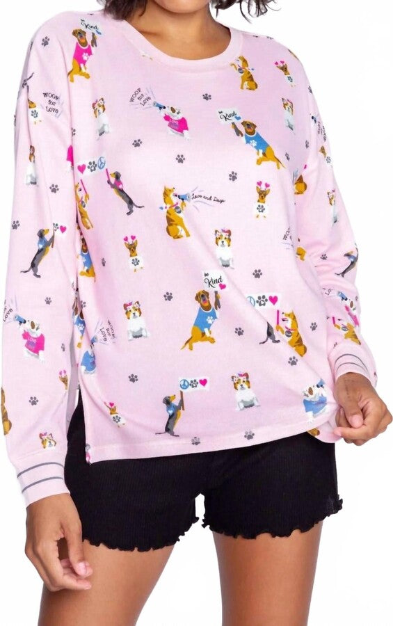 Woof For Love Pajama Top