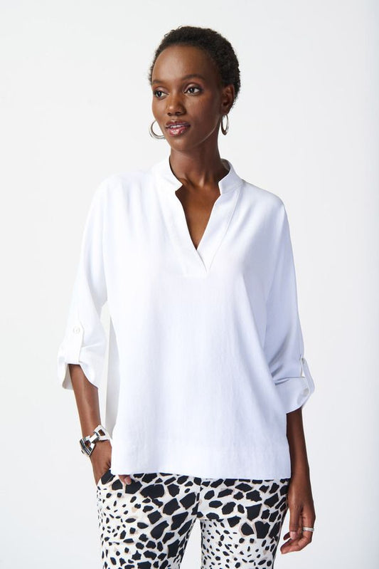 WIDE COLLAR POPOVER BLOUSE